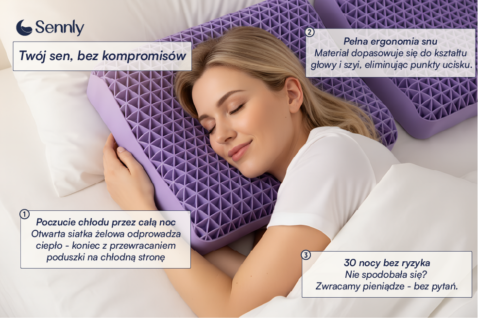 Sennly Zero - Poduszka, która oddycha razem z tobą.