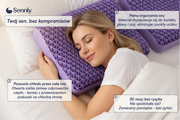 Sennly Zero - Poduszka, która oddycha razem z tobą.